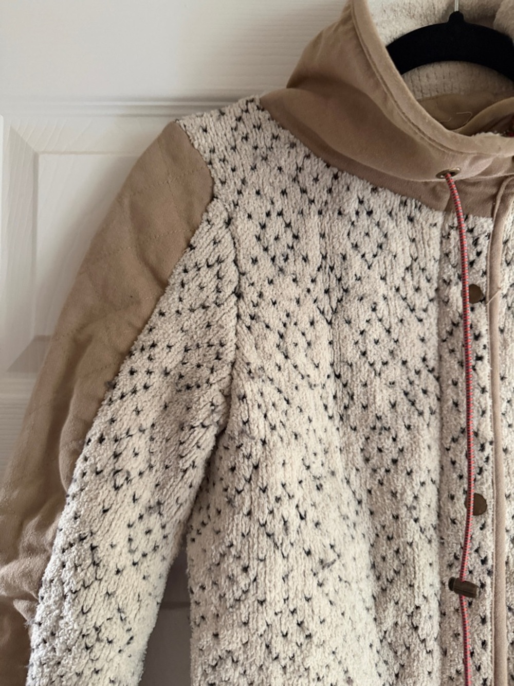 Sleeping on Snow Anthropologie Cream & Tan Contrast Women's Jacket - Picture 4 of 15